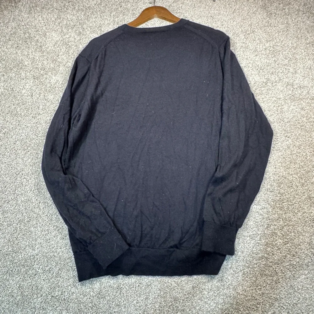 Banana Republic Mens XL Merino Wool Crewneck Sweater Black